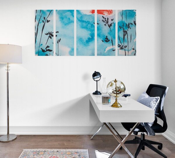 Quadri 5 pezzi – Pittura del cielo giapponese