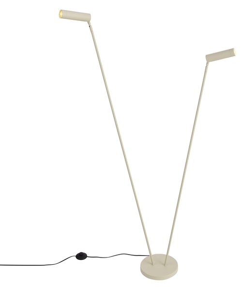 Lampada da terra moderna beige 2 luci GU10 35mm - Thomas