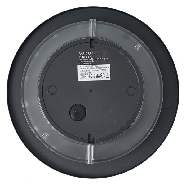 Lampada da parete per esterni nera con LED incluso IP54 - Soleil