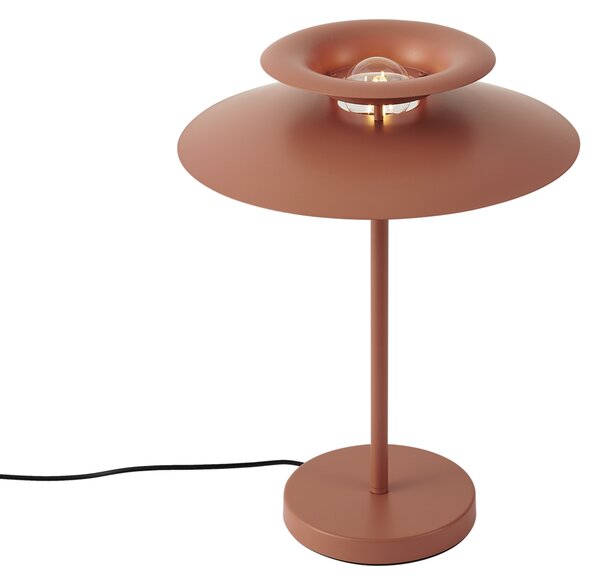 Lampada da tavolo retrò color moka in acciaio 45 cm - Pauly