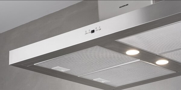 Silverline Cappa Cucina Aspirante a Isola Larghezza 90 Cm profondit 66 Cm colore Acciaio Inox - PF017863