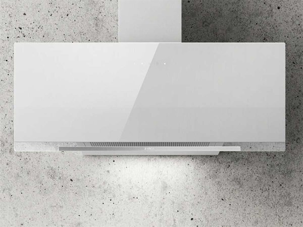 Elica Cappa Cucina Aspirante a Parete 90 cm colore Vetro Bianco - PRF0166941 APLOMB WH/A/90