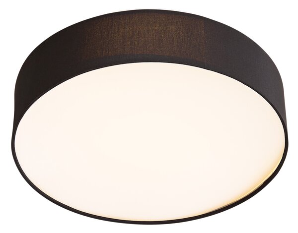 Plafoniera Smart Nera 35cm con LED e Telecomando - Flat Drum