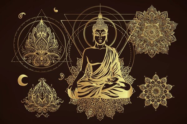 Quadro su tela – Buddha dorato