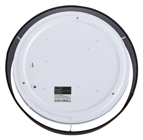 Plafoniera Smart Nera 35cm con LED e Telecomando - Flat Drum