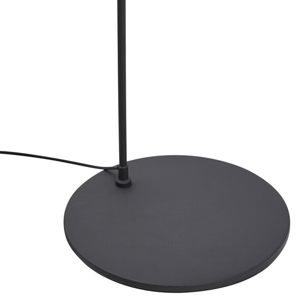 Lampada da terra retrò nera con interno bianco - Triangolo