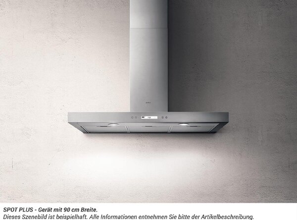 Elica Cappa Cucina Aspirante a Parete Larghezza 120 cm Profondit 45 cm colore Acciaio - PRF0100242 SPOT PLUS IX/A/120