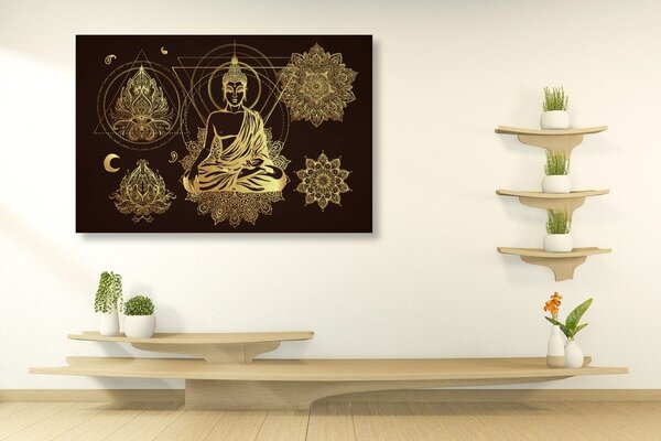Quadro su tela – Buddha dorato