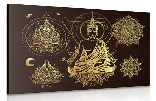 Quadro su tela – Buddha dorato