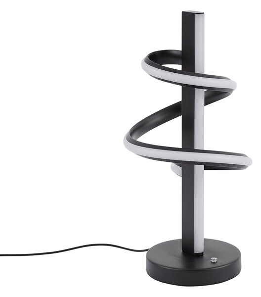 Lampada da tavolo di design nera con LED dimmerabile con interruttore a 3 vie - Rolla