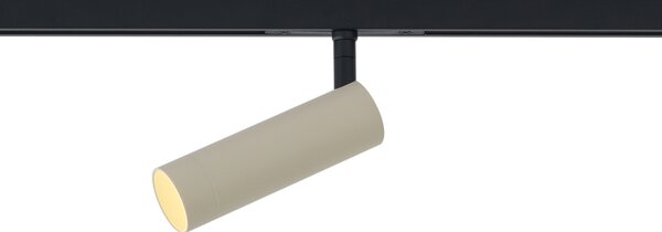 Faretto moderno beige e nero per sistema a binario monofase GU10 35mm - Slimline Uzzy