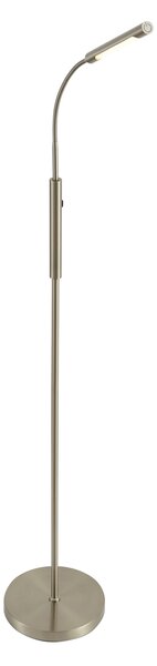 Lampada da terra moderna in acciaio con LED dimmerabile a 3 livelli ricaricabile - Statler