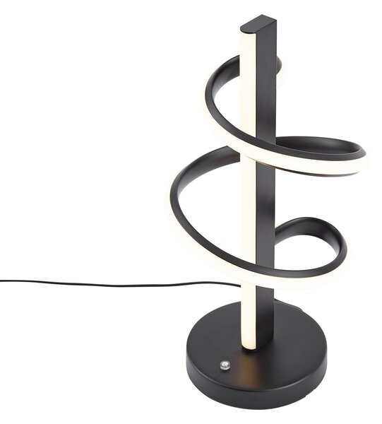 Lampada da tavolo di design nera con LED dimmerabile con interruttore a 3 vie - Rolla