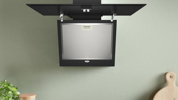 Bosch Cappa Cucina Aspirante a Parete Larghezza 60 cm Classe A Vetro colore Nero Serie 2 - DWK65DK60