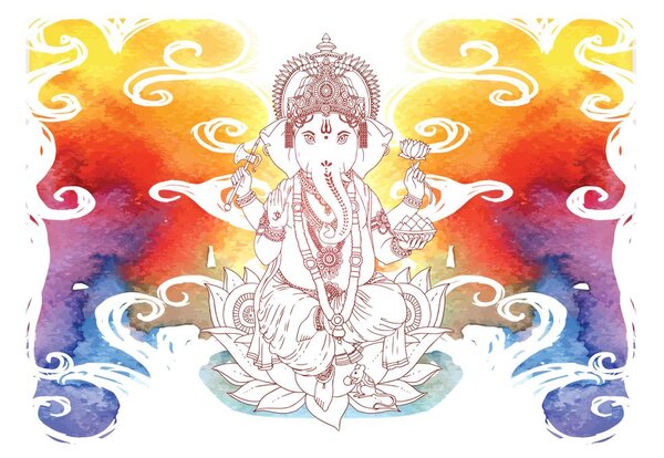 Stampa su tela – Ganesha indù