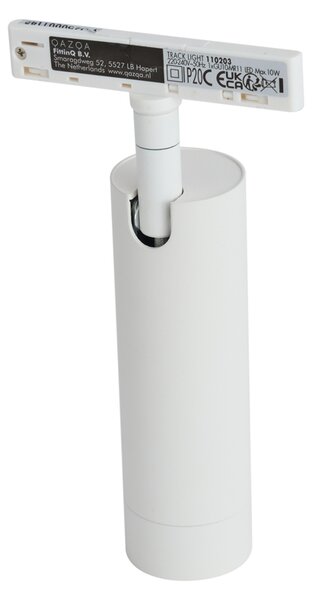 Faretto moderno bianco per sistema a binario monofase GU10 35mm - Slimline Uzzy