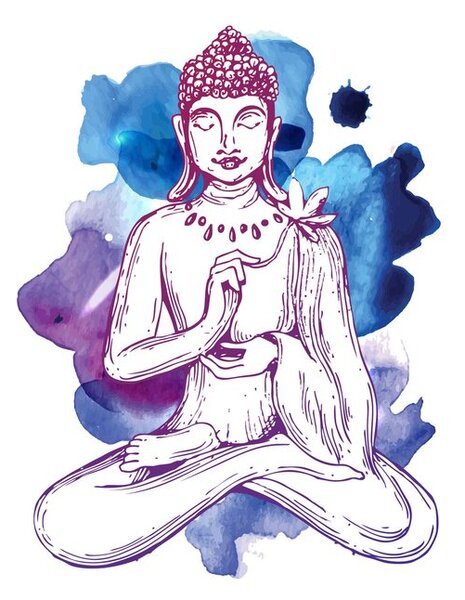 Stampa su tela – Illustrazione del Buddha