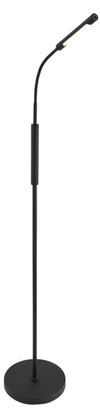 Lampada da terra moderna nera con LED dimmerabile a 3 livelli ricaricabile - Statler