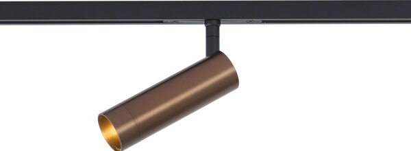 Faretto moderno bronzo scuro per sistema a binario monofase GU10 35mm - Slimline Uzzy