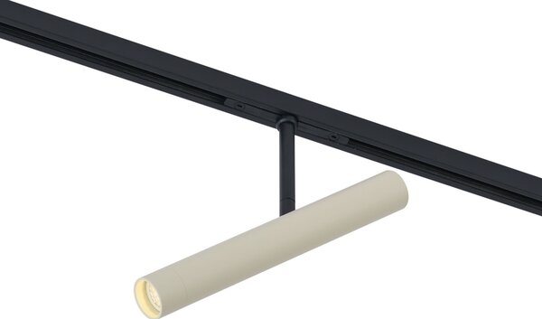 Faretto moderno beige e nero per sistema a binario monofase - Slimline Avery