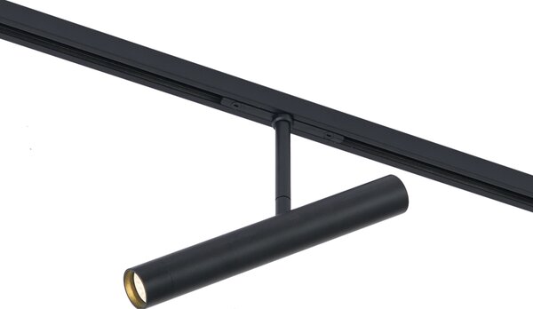 Faretto moderno nero per sistema a binario monofase - Slimline Avery