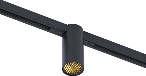 Faretto moderno nero per sistema a binario monofase GU10 35mm - Slimline Nubee Honey