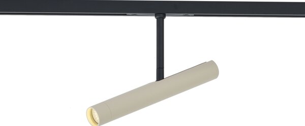 Faretto moderno beige e nero per sistema a binario monofase - Slimline Avery