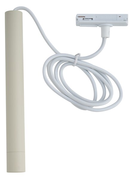 Lampada a sospensione moderna beige e bianca per sistema a binario monofase - Iconic Frini
