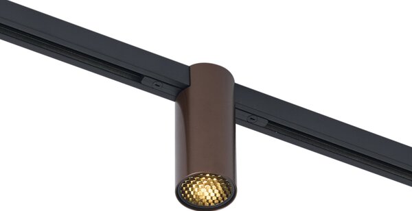 Faretto moderno bronzo scuro per sistema a binario monofase GU10 35mm - Slimline Nubee Honey