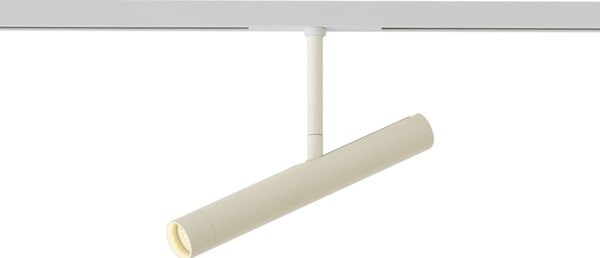 Faretto moderno beige e bianco per sistema di illuminazione a binario monofase - Slimline Avery