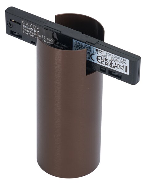 Faretto moderno bronzo scuro per sistema a binario monofase GU10 35mm - Slimline Nubee Honey