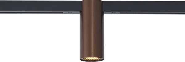 Faretto moderno bronzo scuro per sistema a binario monofase GU10 35mm - Slimline Nubee Honey