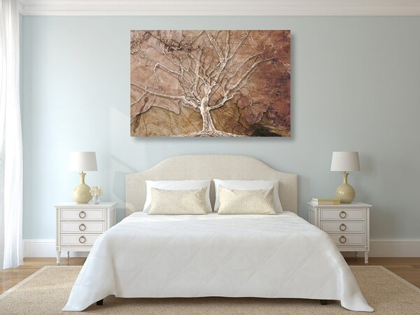 Quadro su tela – Corona dell'albero con tocco astratto