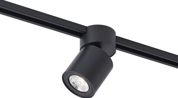 Faretto nero moderno per sistema a binario monofase GU10 70mm - Iconic Roto