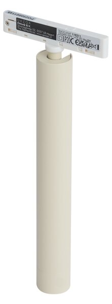 Faretto moderno beige e bianco per sistema di illuminazione a binario monofase - Slimline Avery