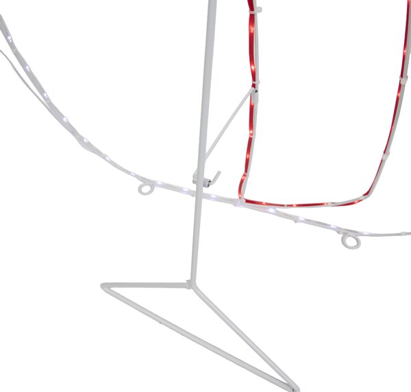Lampada da terra natalizia Pupazzo di neve 116 cm con LED e timer IP44 - Pax