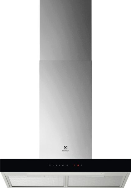 Electrolux Cappa Cucina Aspirante a Parete Larghezza 60 cm Profondit 45 cm Classe A colore Nero e Acciaio Inox - LFT826X Serie 700 Breeze