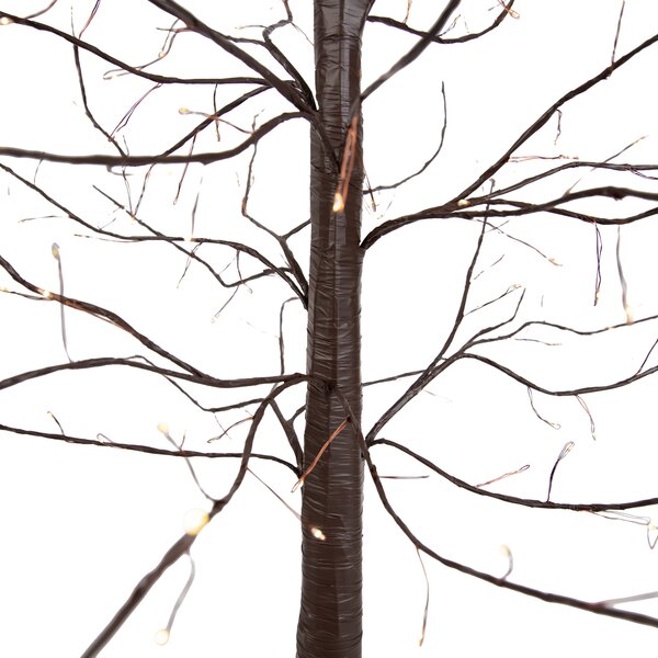 Lampada da terra natalizia albero marrone 180 cm con LED e timer IP44 - Ki