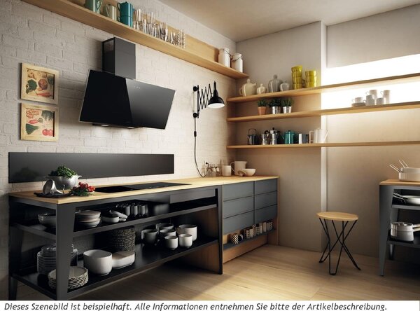 Elica Cappa Cucina Aspirante a Parete Larghezza 60 cm Profondit 33 cm colore Nero - PRF0119819 Shire BK/A/60