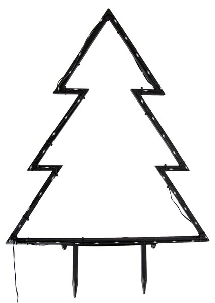 Faretto natalizio albero nero 54 cm incl. LED IP44 - Kas