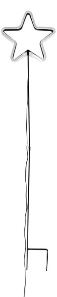Faretto da terra natalizio al neon stella gialla con LED e timer IP44 - Fura