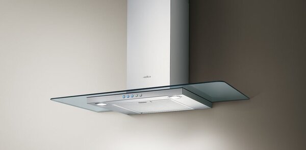Elica Cappa Cucina Aspirante a Parete Larghezza 60 cm Profondit 45 cm colore Acciaio - FLAT GLASS IX/A/60 68516391