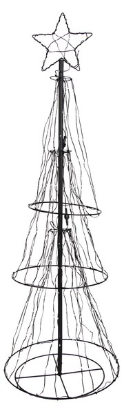 Lampada da terra natalizia albero nero 150 cm con LED e timer IP44 - Ugoku