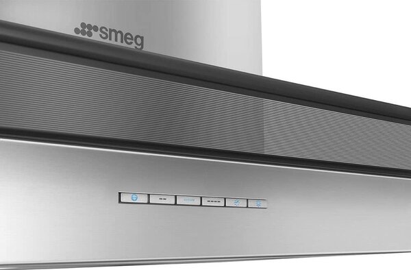 Smeg Cappa Cucina Aspirante a parete Larghezza 60 Cm profondit 45 Cm colore Acciaio - KATE600EX