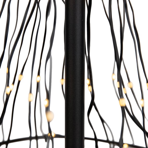 Lampada da terra natalizia albero nero 150 cm con LED e timer IP44 - Ugoku