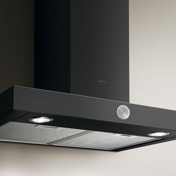 Elica Cappa Cucina Aspirante a Parete Larghezza 60 cm Profondit 45 cm colore Nero - PRF0097782 LOL BL/A/60