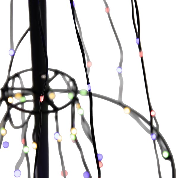 Lampada da terra natalizia albero nero 150 cm incl. LED RGB con timer IP44 - Ugoku