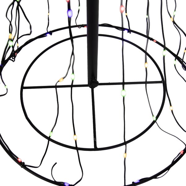 Lampada da terra natalizia albero nero 150 cm incl. LED RGB con timer IP44 - Ugoku