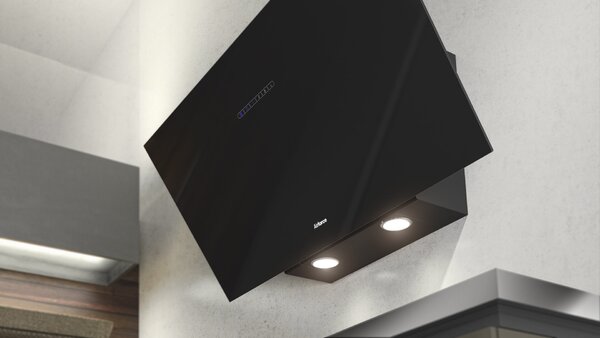 Airforce Cappa Cucina Aspirante a Parete Larghezza 80 cm Classe A colore Nero - CCF2038512 F203 BL/A/80