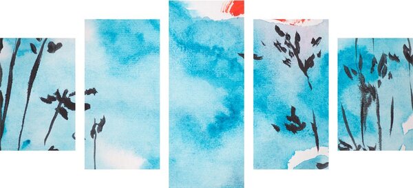 Quadri 5 pezzi – Pittura del cielo giapponese